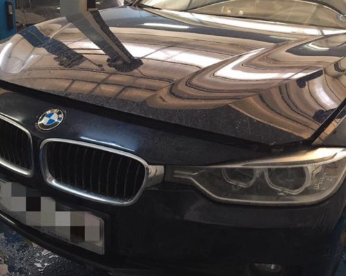 Inlocuire placute frana spate + revizie – BMW F30 320d. Lucrare inregistrata in baza de date BMW